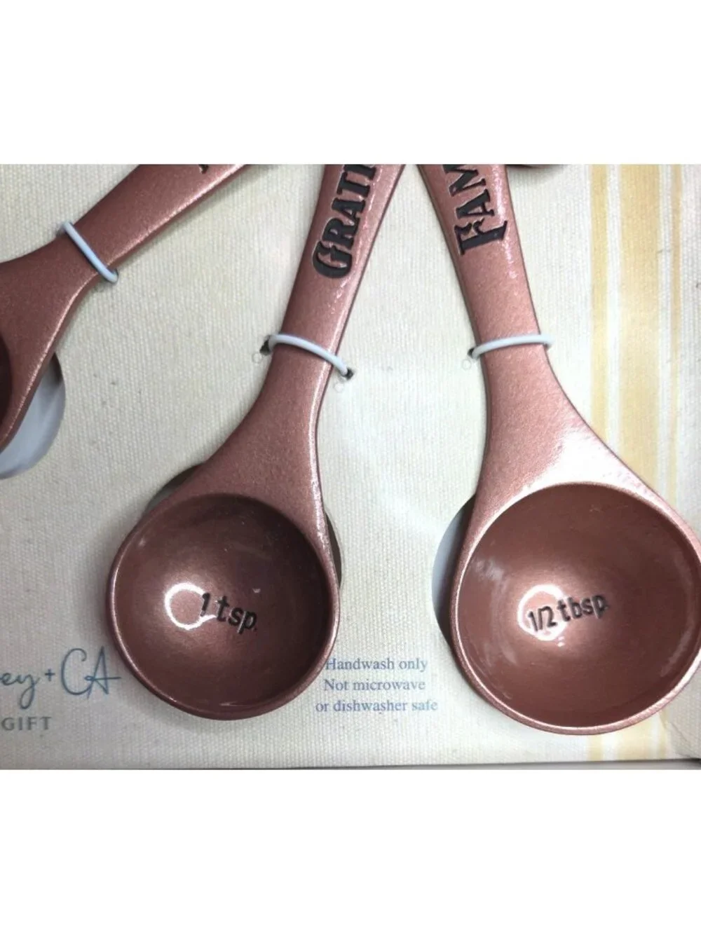 Happy Home Measuring Spoon Set Abbey + CA Gift Kitchen Set Of 4 Spoons Open Box